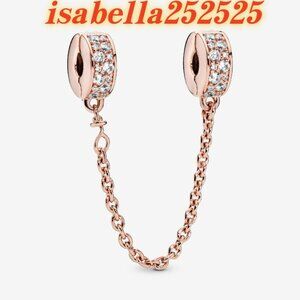 Pandora Clear Pavé Safety Chain Clip Charm